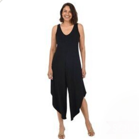 Sami & Jo Black Sleeveless Jumpsuit Women’s Medium Petite. - Picture 1 of 16